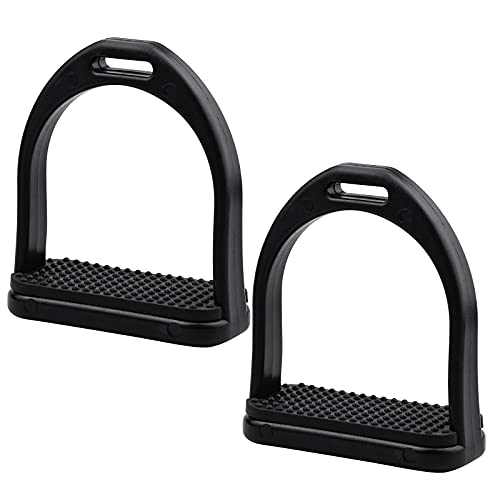 Winfred 2Pcs Steigbügel für Sattel Sicherheits Steigbügel mit Rutschfester Gummiauflage für den Pferdesport 9,6x9cm von Winfred