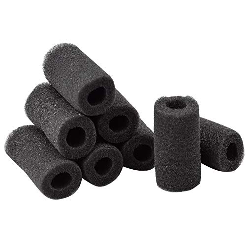 Winfred 8 Stück Filterschwamm für Aquarium Fisch Tank Aquarium Filter Schwamm Pumpe Vorfilter Schaumstoff Aquarium Schlauch Filterschwamm Vorfilter Schwämme (Schwarz) von Winfred