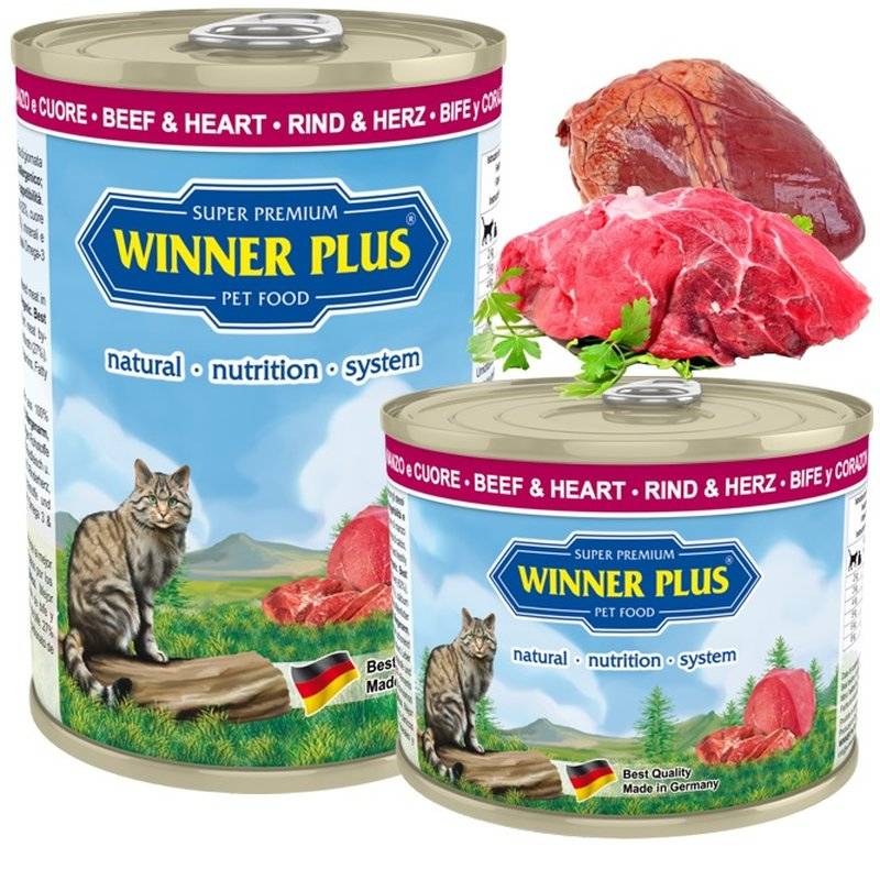 Winner Plus Cat Menue Katzenfutter mit Rind & Herz - 195 g (8,41 € pro 1 kg) von Winner Plus