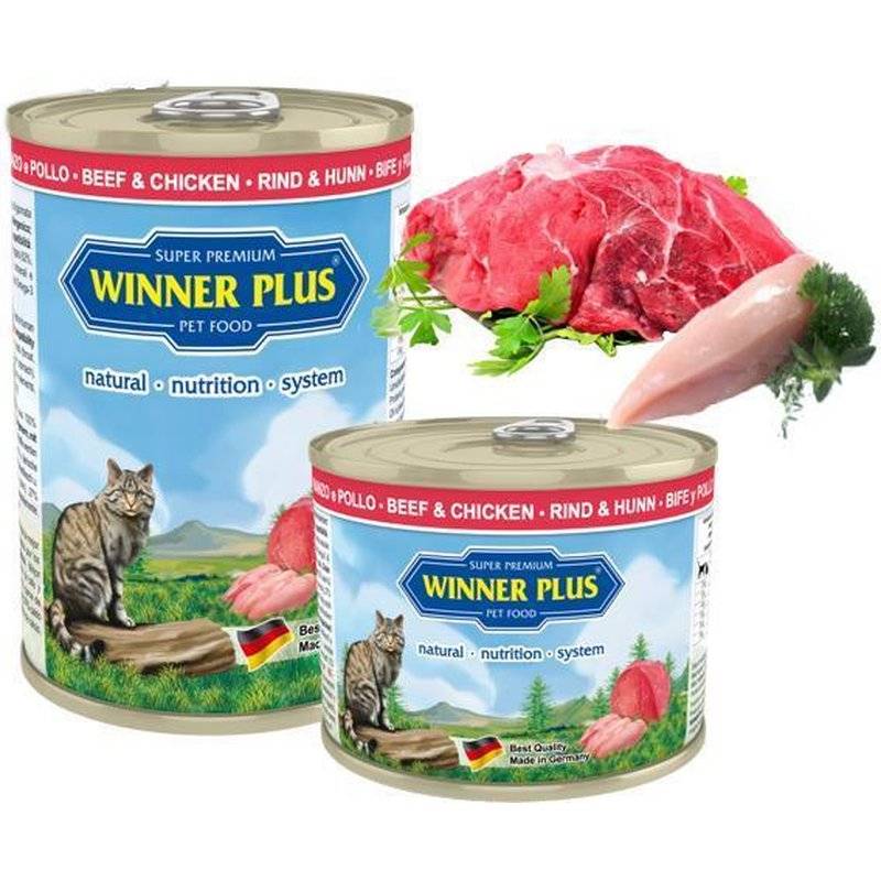 Winner Plus Cat Menue Katzenfutter mit Rind & Huhn - 195 g (8,41 € pro 1 kg) von Winner Plus