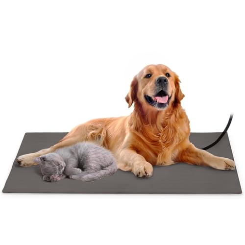 Wintem HeatUp Heizdecke für Hunde und Katzen, elektrisch, isoliert, wasserdicht, Abnehmbarer Bezug, 60 x 40 cm von Wintem