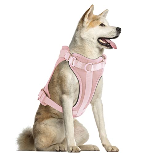 Wisedog Hundegeschirr ohne Ziehen, leicht, mit weichem und bequemem Kissen, atmungsaktives Netzgewebe, für kleine, Brustumfang: 61-97 cm), Gossamer Pink) von Wisedog