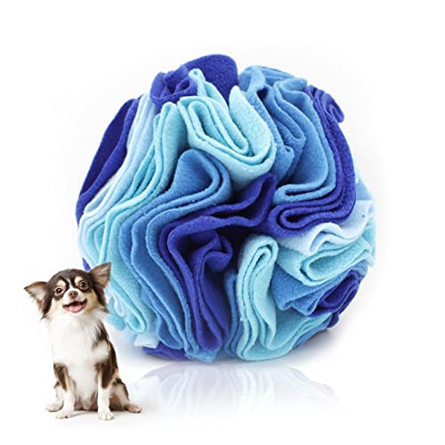 WishLotus 15 cm Schnüffelball für Hunde, Schnüffeltraining für Langeweile, fördert natürliches Futtersuchen, Geruchstraining (Blau L) von WishLotus