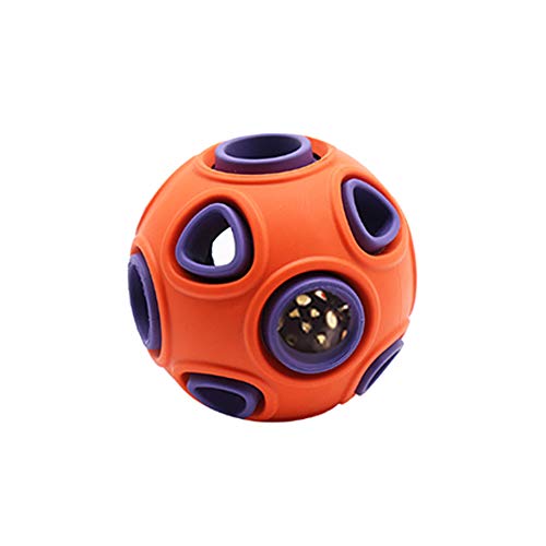 WishLotus Hundespielzeug, interaktives Spielzeug mit Ringglocke und Quietschspielzeug für Hunde, Gummibälle, Hüpfball, Haustier-Übungsspiel, Puzzle-Ball zur Erhöhung der IQ-Suche und zum Fangen von WishLotus