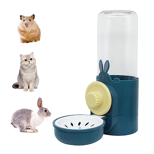 WishLotus Kaninchen-Wasserflasche, Abnehmbarer Haustierkäfig zum Aufhängen, Meerschweinchen, Wasserspender, 500 ml, kein Tropfen, automatischer Kaninchen-Wasserspender für Kaninchen, Meerschweinchen, von WishLotus