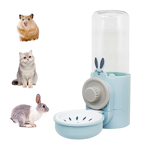 WishLotus Kaninchen-Wasserflasche, abnehmbarer Haustierkäfig, zum Aufhängen, Meerschweinchen-Wasserspender, 500 ml, kein Tropfen, Meerschweinchen, kleine Tiere zum Trinken von Wasser (grün) von WishLotus