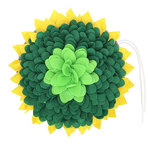 WishLotus Sonnenblumen-Hunde-Schnüffelmatte, kleine Haustier-Schnüffelmatte für Hunde zur Langeweile mit Seil zum Aufhängen, 31.8 cm, Weihnachtsgrün von WishLotus