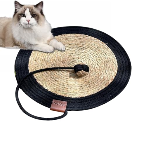 Katzenkratzmatte – Cattail Cat Scratch Pad | 39,9 cm Boden Kratzmatte Teppich | Kratzmöbel Schutz | Krallenschleifmatte für Nägel, Schlaf und Möbel Schutz Katzenkratzmatte – Cattail Cat Scratch Pad | 39,9 cm Boden Kratzmatte Teppich | Kratzmöbel Schutz | Krallenschleifmatte für Nägel, Schlaf und Möbel Schutz von Wisylizv