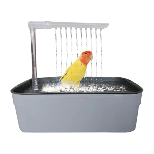 Papageienbad - Automatische Vogeldusche │ USB Betriebene Papageienbadewanne │ Lovebirds Bath Fountain │ Haustierkäfigzubehör │ Schonendes Wasserdesign Für Komfortables Baden von Wisylizv