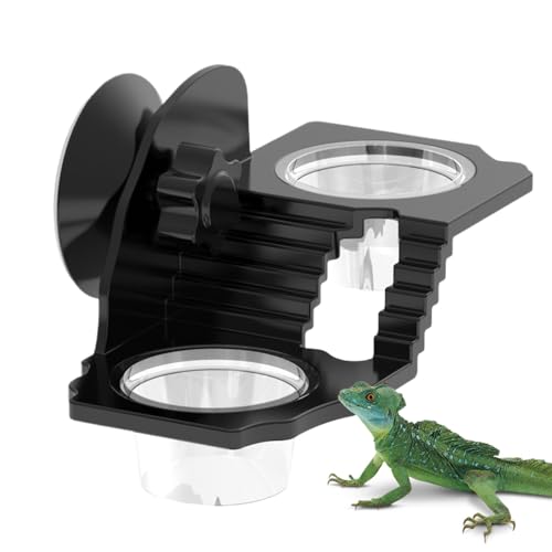 Reptilien-Futterstelle,Futternapf Für Geckos | Saugnapf-Futterschale Terrarium Schale Zubehör Für Schlange Echse Reptilien-Futterstelle,Futternapf Für Geckos | Saugnapf-Futterschale Terrarium Schale Zubehör Für Schlange Echse von Wisylizv