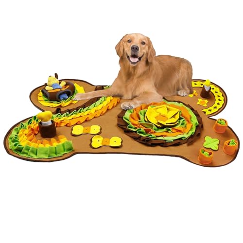 Schnüffelmatte für Hunde, interaktive Puzzle-Matte, langsamer Futterspender, Hundespielzeug, weiche Futtermatte für Hunde, Kaninchen, Meerschweinchen von Wisylizv