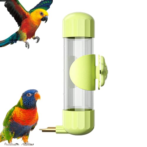 Vogel-Wassertränke – 200 ml Papageien-Wasserspender | Feuerstift-Design, klarer Sittich-Wasserspender, Haustier-Vogel-Wasserspender von Wisylizv