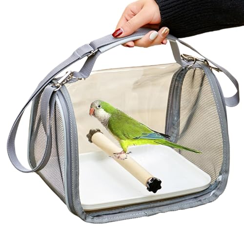 Vogelträger -Reisekäfig, Reisebirdkäfig für Conure - Mit Stand Barsch atmungsaktives Cockatiel Travel Pack,Atmungsaktivem klarer Haustierträger Pack Canary Reisekäfig von Wisylizv