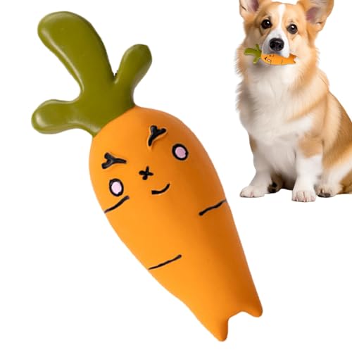 Wisylizv Gemüse-Hundespielzeug für aggressive Kauer – Gemüsezahnspielzeug, Hundezahnspielzeug, Kauspielzeug für Hunde, niedliches Cartoon-Latex, wiederverwendbar für aggressive Kauer von Wisylizv