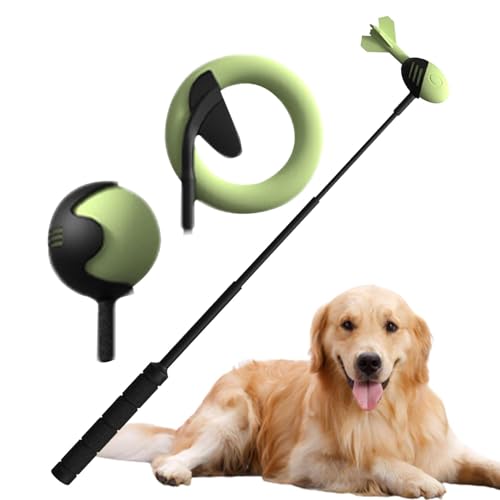 Wisylizv Haustier-Ballwerfer für Hunde, interaktiver Welpenballwerfer – rutschfester Griff, Welpenball-Wurfstab, Haustierspielzeug, Ballwerfer, einziehbar für große Hunde von Wisylizv