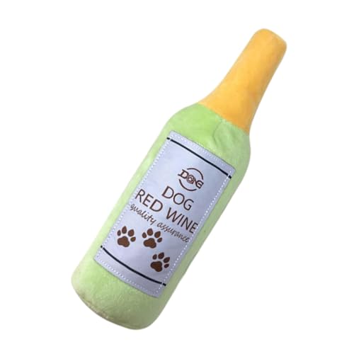 Wisylizv Hundespielzeug Quietschend - Plüschflasche │ Kauspielzeug │ Interaktive Spiele - Quietschendes Hundespielzeug Für Welpen, Kleine & Mittelgroße Hunde, Kreative Bierflaschen-Optik von Wisylizv