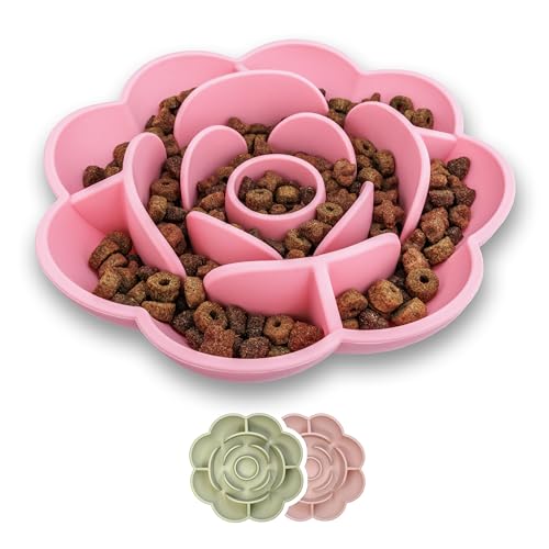 Witchies® Antischlingnapf für Hunde - Futternapf aus Silikon mit Saugnapf zur Verhinderung von hastigem Fressen, Hundenapf für kleine und mittelgroße Rassen (Pink) von Witchies