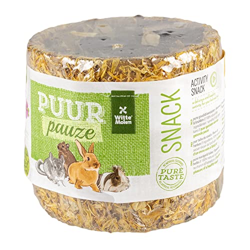 Witte Molen, Puur Pauze Ringelblume & Kräuter, 200 g, Gelb, Futter für Nagetiere, köstliche und gesunde Aktivität, ohne Konservierungsstoffe, Farbstoffe oder künstliche Aromen von Witte Molen