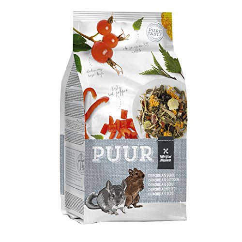 Puur Müsli Gourmet Chinchillas/Chilenische Deglues für Kleintiere, 500 g, 2 Stück von Witte Molen