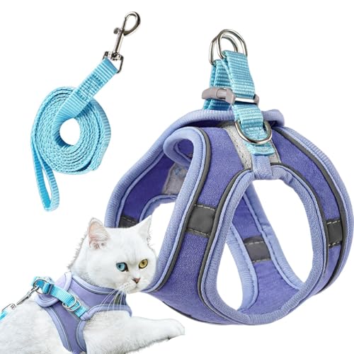 Breathable Dog Harness, Comfortable Dog Harness, Adjustable Soft Padded Dog Harness, Reflective Strips No Pull Dog Leashes, 20cm/7.87 Inches for Small Dogs, and Cats von Wiuejg