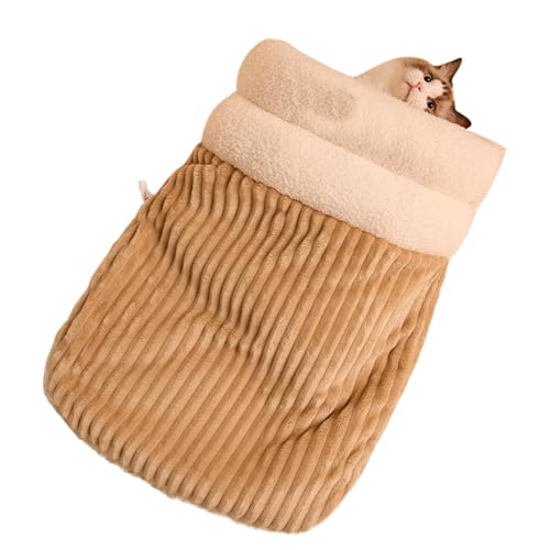 Covered Cat Bed - Hide Cave Pet House Nest, Soft Warming Cat Bed For Indoor And Outdoor Pets, Sleeping Cave For Cats And Small Dogs Soft Covered Cat Bed - Hide Cave Pet House, Cozy Warming Cat House B von Wiuejg