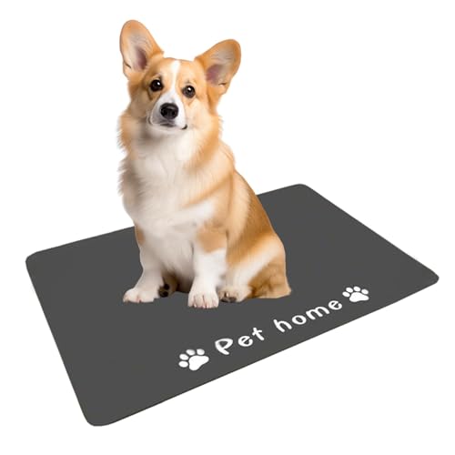 Pet Food Placemat, Anti-Slip Dog Water Mat, Waterproof Dog Bowl Mat, Quick-Drying Pet Supplies, for Floors Waterproof Dog Bowl Mat Dog Accessories Pet Supplies Quick-Drying for Dog Cat von Wiuejg