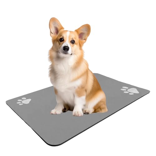 Pet Food Placemat, Anti-Slip Dog Water Mat, Waterproof Dog Bowl Mat, Quick-Drying Pet Supplies, for Floors Waterproof Dog Bowl Mat Dog Accessories Pet Supplies Quick-Drying for Dog Cat von Wiuejg