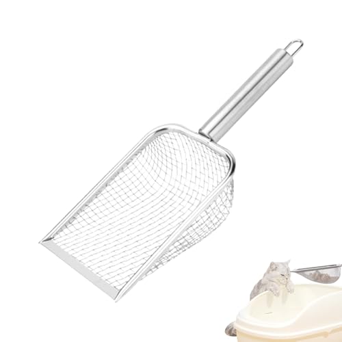 Wiuejg Cat Litter Scoop, Stainless Steel Cat Scoop, Portable Litter Sifter, Pet Pooper Lifter, Scoop Pet Litter Sifter Shovel Portable Cat Pooper Lifter for Frogs Lizards Dogs Cats Snakes Turtles von Wiuejg