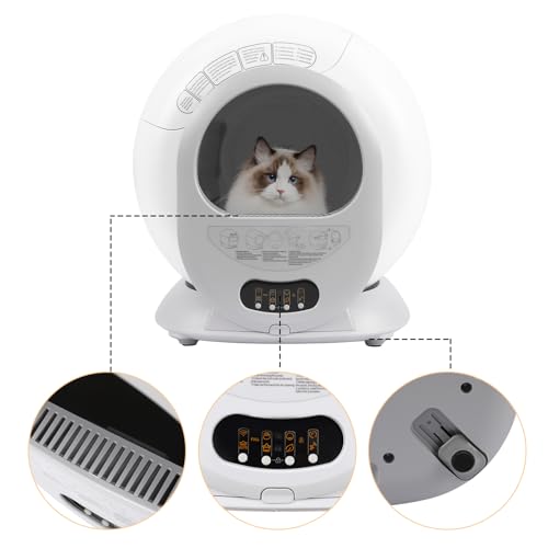 Selbstreinigende Katzentoilette Große Katzenklo Automatisch Selbstreinigend Mobile APP Steuerung Elektrische Smart Cat Litter Box von Wiyuer