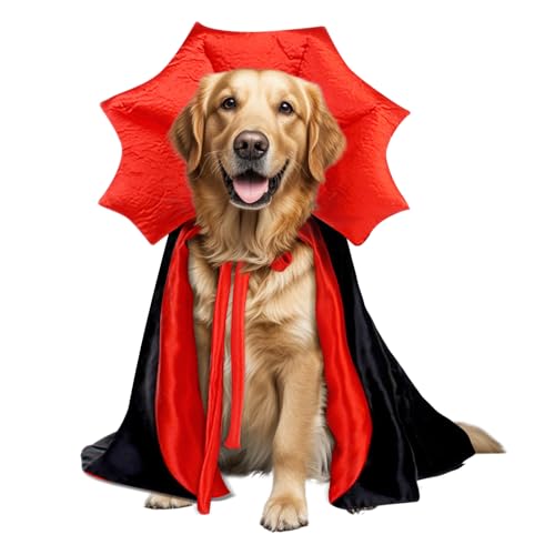 Golden Retriever Halloween-Kostüm, große und extra große Hunde, Vampirumhang für große Hunde, Umhang für Deutsche Dogge, Deutscher Schäferhund, große Hunde, Halloween-Kostüme, Größe XL, Vampir, Größe von Wiz BBQT