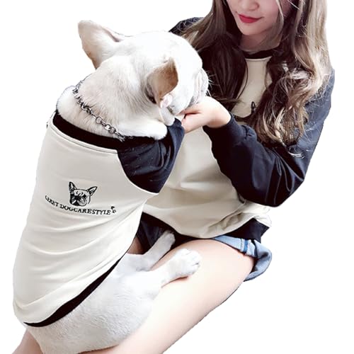 Passende Hunde- und Besitzerkleidung, französische Bulldogge, Kleidung für kleine Hunde, Jungen, Mädchen und Frenchie-Mutter, separat verkauft, Baumwolle, französische Bulldogge, Hemden, T-Shirts von Wiz BBQT