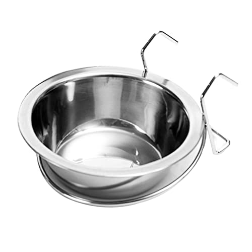 Wjsdsg Edelstahl Haustier Hängenapf Katzen Sammelkäfig Futter Und Wassernapf Für Outdoor Reisen Tragbare Futterspender Für Haustiere von Wjsdsg