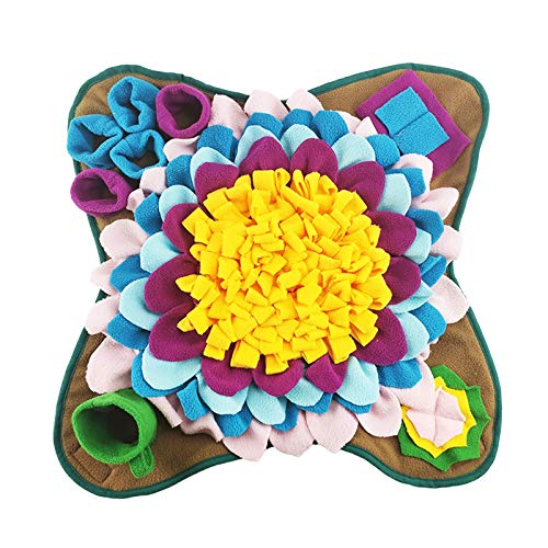 Wjsdsg Langsames Füttern Puzzle Matte Teppich Stressabbau Faltbares Haustier Geruchstraining Schnüffelpad Langsamer Futternapf Futterspender von Wjsdsg