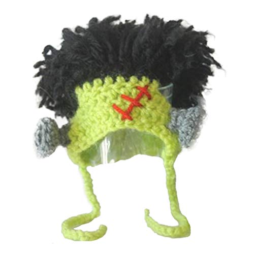 Wjsdsg Niedliche Gestrickte Wollmütze Für Halloween Haustier Crossdresser Mütze Weiches Hundekostüm Leicht Bequem Juckreizfrei Festliche Party Cosplay Dekoration von Wjsdsg