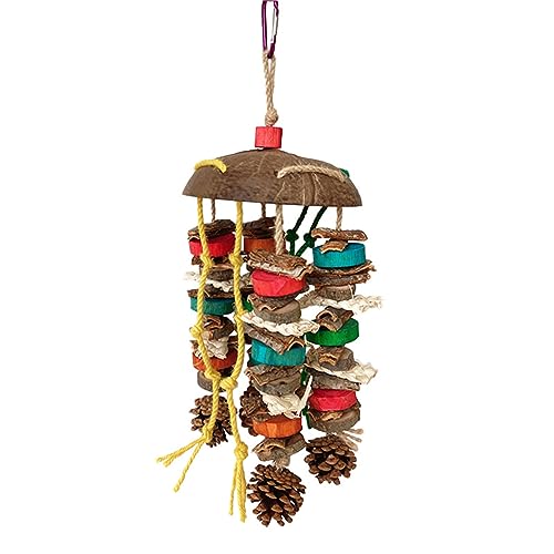 Wjsdsg Vogel Spielzeug Papagei Kauen Spielzeug Vogelkäfig Reißen Beißen Block Spielzeug Kleine Vogel Käfig Holz Puzzle Für Lovebirds Conures von Wjsdsg