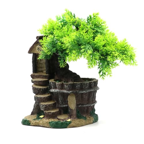 Wjsdsg Zarte Aquarienlandschaft Altes Terrarium Landschaft Garnelenhaus Statue Aquarien Lebensraum Dekore von Wjsdsg