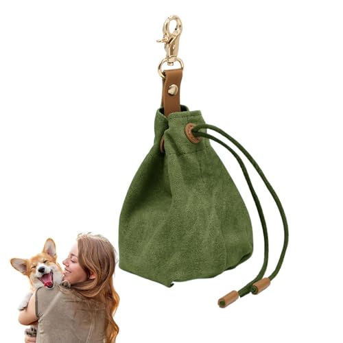 Wlikmjg Animal Walking Snack Container, Hundeverzögerungsbeutel - Outdoor -Hunde Walking -Bag mit Gürtelclip - Welpen -Kordelstring -Verschluss Lebensmitteltasche mit Schlüsselbund für Tier, Haustier, von Wlikmjg