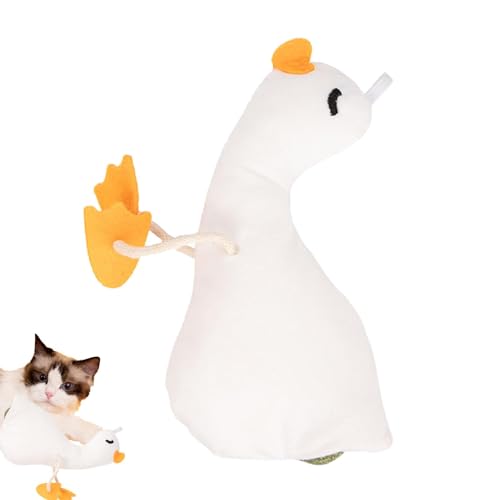 Wlikmjg Katzenspielzeug mit Katzenminze, Katzenspielzeug mit Katzenminze | Kauspielzeug für Katzen mit Katzenminze-Ball - Eierlegende Ente, unterhaltsames Kätzchenspielzeug, Katzenbeißspielzeug für von Wlikmjg