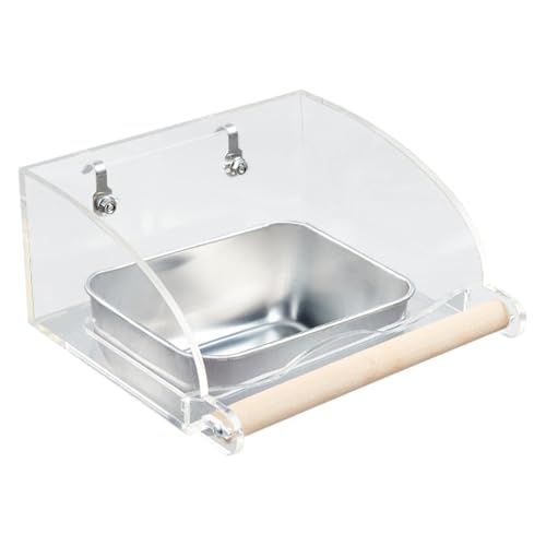 Wlikmjg Vogelheizkäfig, Vogelkäfig -Feeder,Clear Parrot Food Feeder Trinker - Interaktive Food Bowl -Vorräte, Fütterungskäfigzubehör, Futterspielzeug, Fütterungsgericht von Wlikmjg