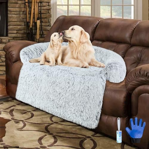 104,1 cm Hundesofa, Bettschutz für Hunde, Memory-Schaum, abnehmbarer flauschiger Plüsch-Bezug für Hunde, waschbar, Hundesofa, Bett, wasserdichtes Hundebett für Couch, Hundebezug für Couch für von Wn's Day