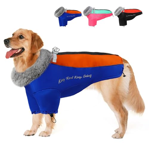 Hundejacke (Blau, Größe XXL (Brustumfang: 86,4 cm) von Wn's Day