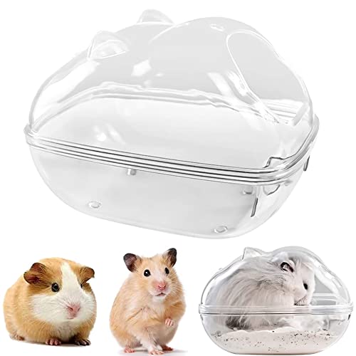 Wnddle Hamster Transparent Badezimmer, Hamster Badezimmer Toilette, Hamstersand Badezimmer Kunststoff Kleines, Hamster Bad Kunststoff für für Zwerghamster Meerschweinchen Tierkäfig Zubehör (S) von Wnddle