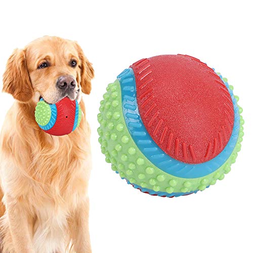 Wnvivi Elastischer Gummiball für Hunde, Kauen und Zähneknirschen, Training, interaktives Ballspielzeug, Hundespielzeug, quietschender Ball von Wnvivi