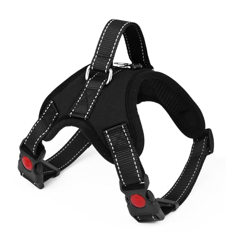 Hundegeschirr Verstellbares Reflektierendes Hundegeschirr Sicherheitsgeschirr für Mittlere Große Hunde Brustgeschirr Dog Harness Weich Gepolstert Atmungsaktiv von Wodondog