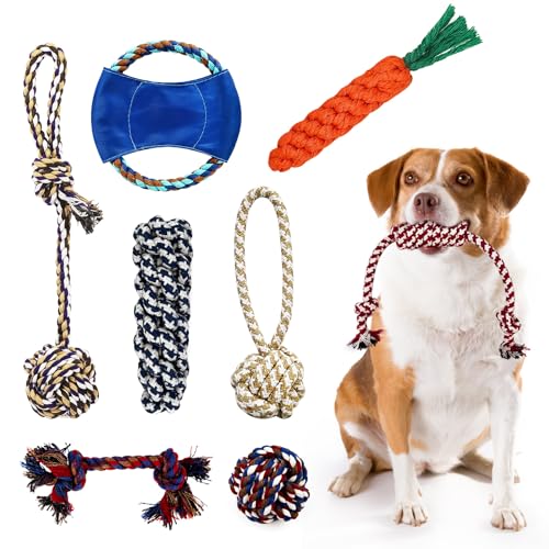 Wodondog Hundekauspielzeug, Spielzeugset für Welpen,Tauziehen Plüschhundespielzeug, süßes quietschendes Hundespielzeug von Wodondog
