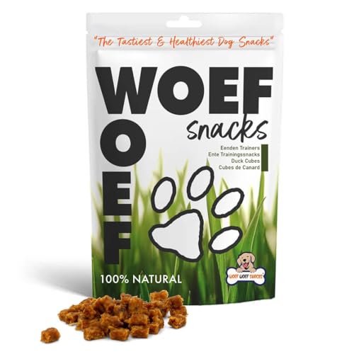 Woef Woef Snacks Hundesnacks Enten-Turnschuhe - Trainingssnack - 0.40 KG - Leckereien für Hunde - Belohnungssnack, Behandeln, Trainingssnacks - Ente - Alle Hunde und jedes Alter ab 2 Monaten von Woef Woef Snacks