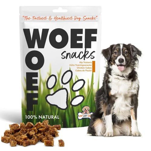 Woef Woef Snacks Hähnchenflügel, Natürliche Hundeleckerli, Getreidefrei 400g, Für Welpen und Senioren, Perfekt fürs Hundetraining, Zuckerfreier Proteinreicher Snack von Woef Woef Snacks