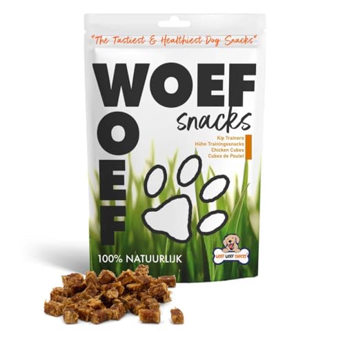 Woef Woef Snacks Hühnergeschmack, Natürliche Hundeleckerli, Getreidefrei 500g, Kalorienarmer Snack für Training, Für Hunde Aller Rassen, Leicht Verdaulich von Woef Woef Snacks