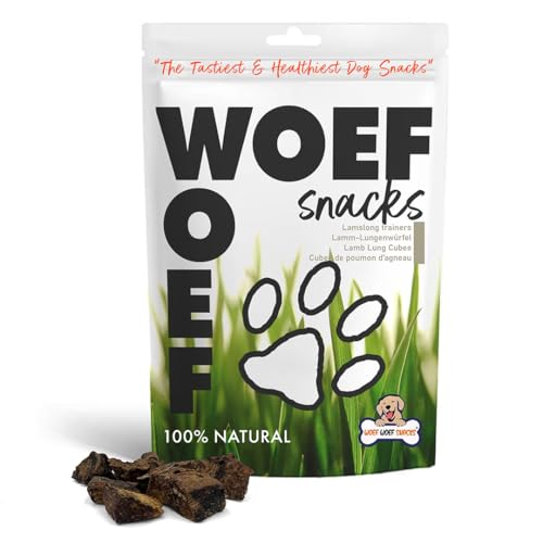 Woef Woef Snacks Lammlungenwürfel, Natürliche Hundeleckerli, Getreidefrei 500g, Kalorienarmer Snack für Training, Für Hunde Aller Rassen, Leicht Verdaulich von Woef Woef Snacks