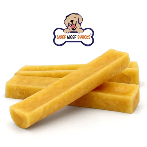 Woef Woef Snacks Yak-Käse Kaubarren S, Natürliche Hundeleckerli, Getreidefrei, Laktosefrei, 5 Stück, Zahnpflege Kausnack für Hunde ab 12 kg, 100% Kuhmilch von Woef Woef Snacks